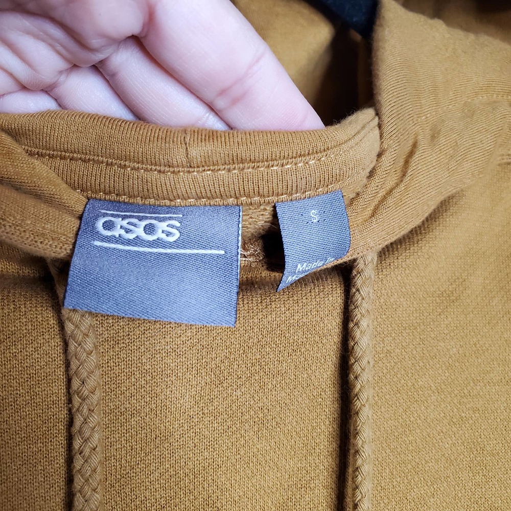 ASOS Mustard Yellow Long Sleeve Hoodie Pants Matching Set Sz S - Picture 4 of 10